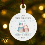 Our First Christmas Engaged Gift Personalised Tree Decoration Our First Christmas Engaged Gift Personalised Tree Decoration