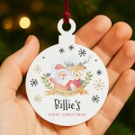 Babys First Christmas Acrylic Bauble Personalised Decoration