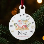 Babys First Christmas Acrylic Bauble Personalised Decoration