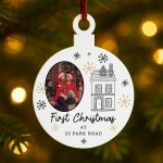 Personalised Happy First Christmas In New Home Christmas Bauble Personalised Happy First Christmas In New Home Christmas Bauble