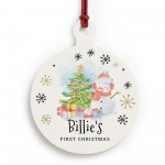Babys 1st Christmas Acrylic Bauble Personalised First Christmas Babys 1st Christmas Acrylic Bauble Personalised First Christmas