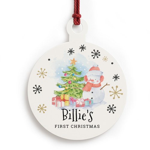 Babys 1st Christmas Acrylic Bauble Personalised First Christmas Babys 1st Christmas Acrylic Bauble Personalised First Christmas