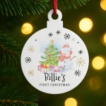 Babys 1st Christmas Acrylic Bauble Personalised First Christmas Babys 1st Christmas Acrylic Bauble Personalised First Christmas