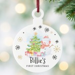 Babys 1st Christmas Acrylic Bauble Personalised First Christmas Babys 1st Christmas Acrylic Bauble Personalised First Christmas