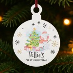 Babys 1st Christmas Acrylic Bauble Personalised First Christmas Babys 1st Christmas Acrylic Bauble Personalised First Christmas