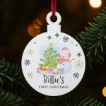 Babys 1st Christmas Acrylic Bauble Personalised First Christmas Babys 1st Christmas Acrylic Bauble Personalised First Christmas