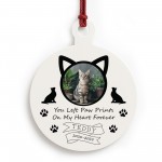 Cat Memorial Bauble With Photo Personalised Cat Memorial Gift Cat Memorial Bauble With Photo Personalised Cat Memorial Gift