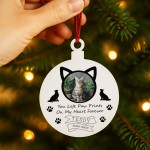 Cat Memorial Bauble With Photo Personalised Cat Memorial Gift Cat Memorial Bauble With Photo Personalised Cat Memorial Gift