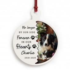 In Memory Plaque For Dog Memorial Bauble With Photo Personalised