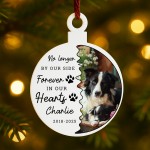 In Memory Plaque For Dog Memorial Bauble With Photo Personalised
