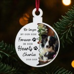 In Memory Plaque For Dog Memorial Bauble With Photo Personalised