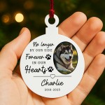 Memory Plaque For Dog Memorial Bauble With Photo Personalised