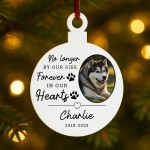 Memory Plaque For Dog Memorial Bauble With Photo Personalised