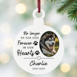 Memory Plaque For Dog Memorial Bauble With Photo Personalised
