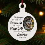 Memory Plaque For Dog Memorial Bauble With Photo Personalised