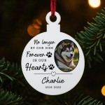 Memory Plaque For Dog Memorial Bauble With Photo Personalised