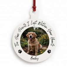 Personalised Photo Memory Plaque For Dog Memorial Bauble