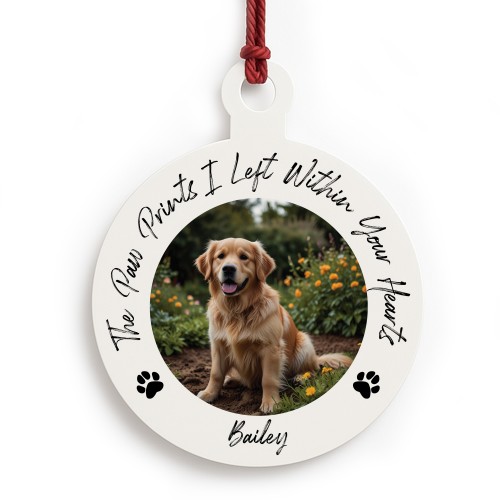 Personalised Photo Memory Plaque For Dog Memorial Bauble Personalised Photo Memory Plaque For Dog Memorial Bauble