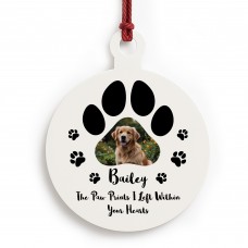 Photo Memory Plaque For Dog Memorial Bauble Personalised Gift