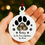 Photo Memory Plaque For Dog Memorial Bauble Personalised Gift Photo Memory Plaque For Dog Memorial Bauble Personalised Gift