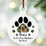 Photo Memory Plaque For Dog Memorial Bauble Personalised Gift Photo Memory Plaque For Dog Memorial Bauble Personalised Gift