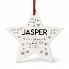 In Memory Star Plaque For Dog Memorial Bauble Personalised Sign
