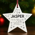 In Memory Star Plaque For Dog Memorial Bauble Personalised Sign