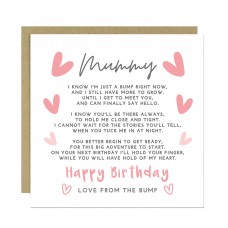 Happy Birthday Card For Mummy From Bump Mummy To Be Card