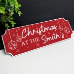 Novelty Welcome Plaque First Christmas New Home Gift Personalise
