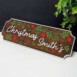 Novelty First Christmas New Home Gift Personalised Surname Sign