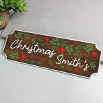Novelty First Christmas New Home Gift Personalised Surname Sign