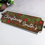 Novelty First Christmas New Home Gift Personalised Surname Sign