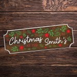 Novelty First Christmas New Home Gift Personalised Surname Sign