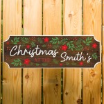 Novelty First Christmas New Home Gift Personalised Surname Sign