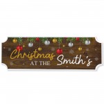 Personalised First Christmas New Home Gift Surname Plaque