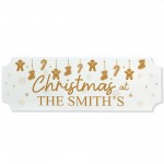 Personalised Christmas Sign Christmas at the 'Surname' Welcome 