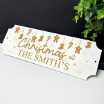 Personalised Christmas Sign Christmas at the 'Surname' Welcome 