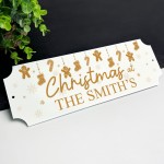 Personalised Christmas Sign Christmas at the 'Surname' Welcome 