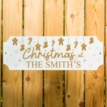 Personalised Christmas Sign Christmas at the 'Surname' Welcome 