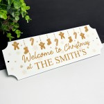 Personalised Welcome Christmas Sign Christmas at the 'Surname'