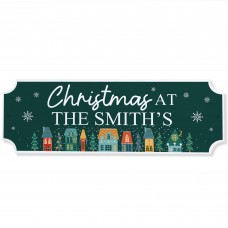 Christmas at the 'Surname' Plaque Personalised Christmas Deco