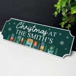 Christmas at the 'Surname' Plaque Personalised Christmas Deco