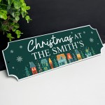 Christmas at the 'Surname' Plaque Personalised Christmas Deco