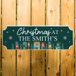 Christmas at the 'Surname' Plaque Personalised Christmas Deco