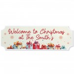 Personalised Christmas Decoration Christmas at the Surname Plaqu