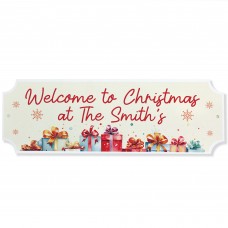 Personalised Christmas Decoration Christmas at the Surname Plaqu