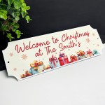 Personalised Christmas Decoration Christmas at the Surname Plaqu