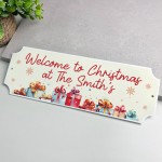 Personalised Christmas Decoration Christmas at the Surname Plaqu
