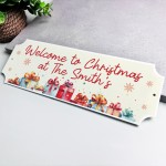 Personalised Christmas Decoration Christmas at the Surname Plaqu