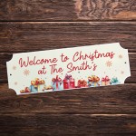 Personalised Christmas Decoration Christmas at the Surname Plaqu